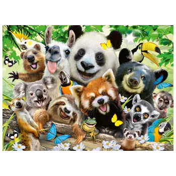 Rburg - Wildlife Selfie Puzzle 300p - Modern Teaching Aids NZ
