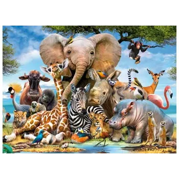 Rburg - African Friends Animals Puzzle 300p - Modern Teaching Aids NZ