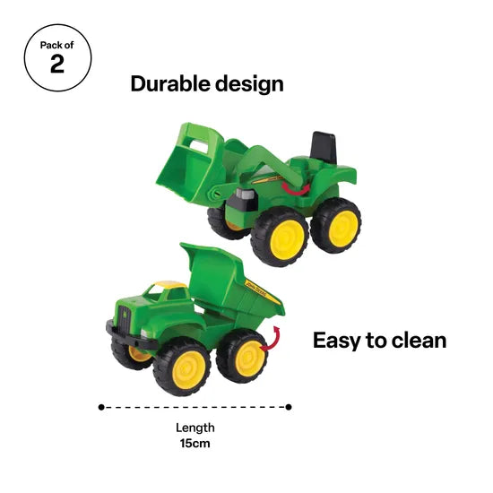 John Deere 15cm Sandpit Vehicles Pack of 2 - Modern Teaching Aids NZ