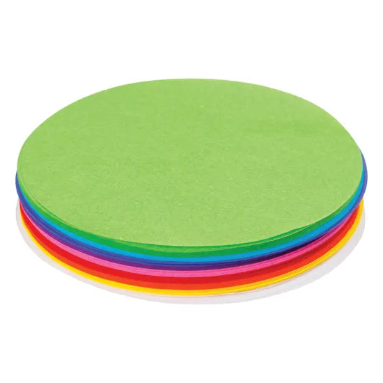 Assorted Tissue Paper Circles 10cm - Pack of 480 - Modern Teaching Aids NZ