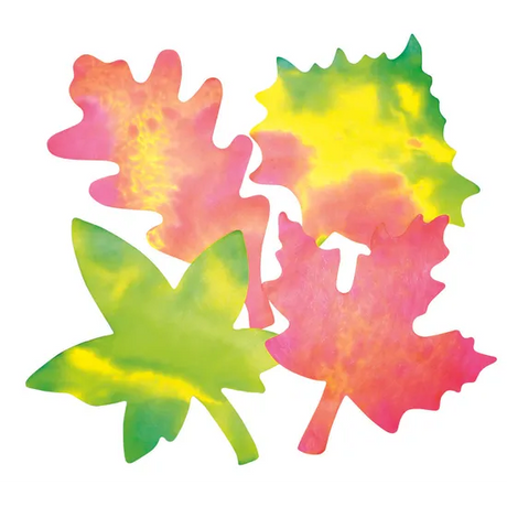 Colour Diffusing Leaves 17 x 20cm - Pack of 80 - Modern Teaching Aids NZ