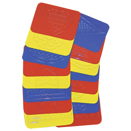 Teach Me Shapes Rubbing Plates - Set of 16 - Modern Teaching Aids NZ