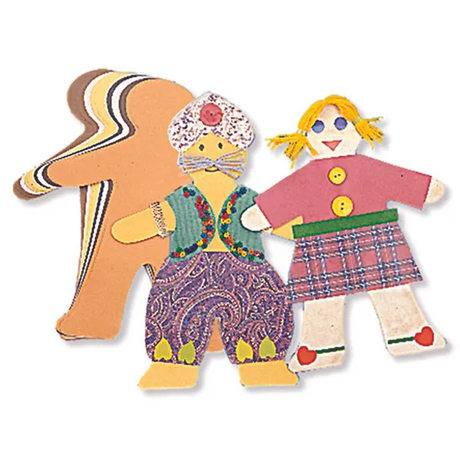 Skin-Toned Doll Paper Shapes - Pack of 40 - Modern Teaching Aids NZ