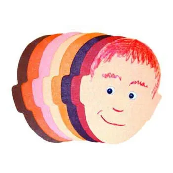 Skin-Toned Face Paper Shapes - Pack of 50 - Modern Teaching Aids NZ