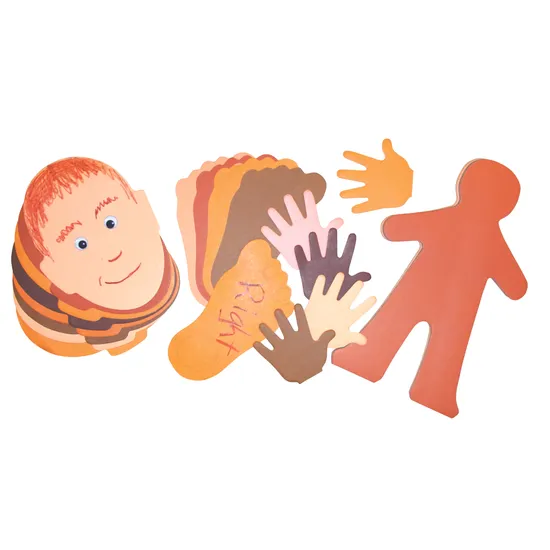 Human Paper Shapes Kit - Pack of 160 - Modern Teaching Aids NZ