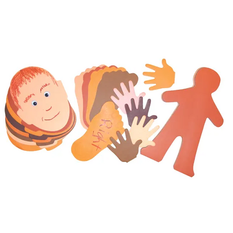 Human Paper Shapes Kit - Pack of 160 - Modern Teaching Aids NZ