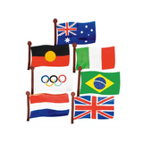 Cardboard Flags - Pack of 24 - Modern Teaching Aids NZ