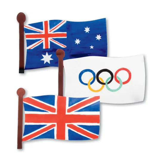 Cardboard Flags - Pack of 24 - Modern Teaching Aids NZ