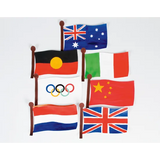 Cardboard Flags - Pack of 24 - Modern Teaching Aids NZ