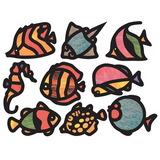 Tropical Fish Stained Glass Frames - Pack of 24 - Modern Teaching Aids NZ