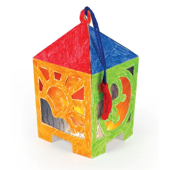 Stained Glass Lanterns - Pack of 32 - Modern Teaching Aids NZ