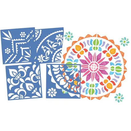 Rangoli Mega Stencils - Pack of 4 - Modern Teaching Aids NZ