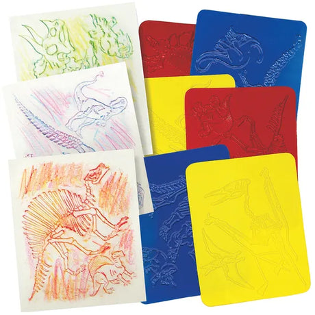 Dinosaur Rubbing Plates  - Set of 6 - Modern Teaching Aids NZ