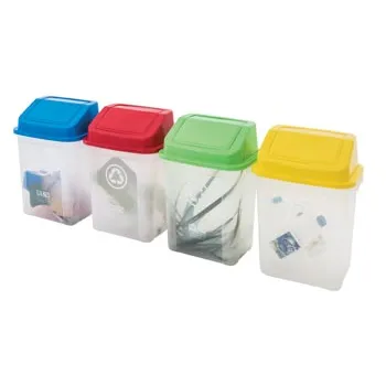 Recycling Bins Transparent 30L Set of 4 - Modern Teaching Aids NZ