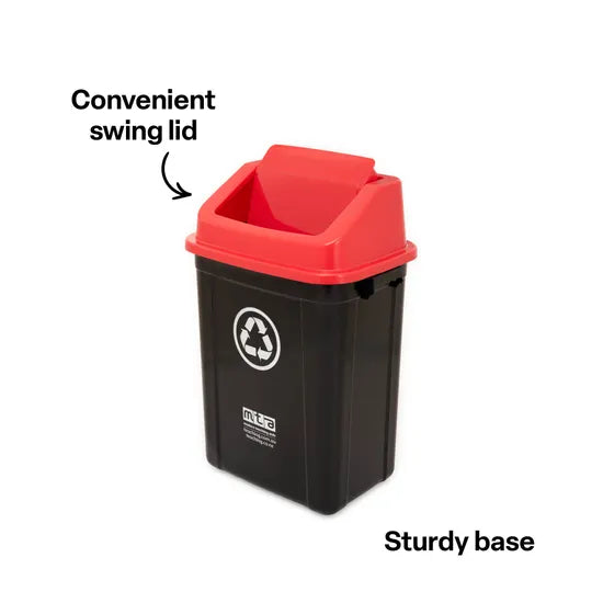 Recycling Bin - 30 litre - Red - Modern Teaching Aids NZ