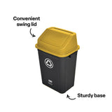 Recycling Bin - Yellow, 30 L