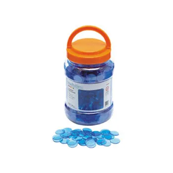 Teachables Translucent Round Counters - 2.5cm Blue, 1000 Pieces - Modern Teaching Aids NZ