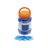 Teachables Translucent Round Counters - 2.5cm Blue, 1000 Pieces - Modern Teaching Aids NZ