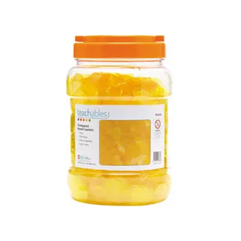 Teachables Translucent Round Counters - 2.5cm Yellow, 1000 Pieces - Modern Teaching Aids NZ