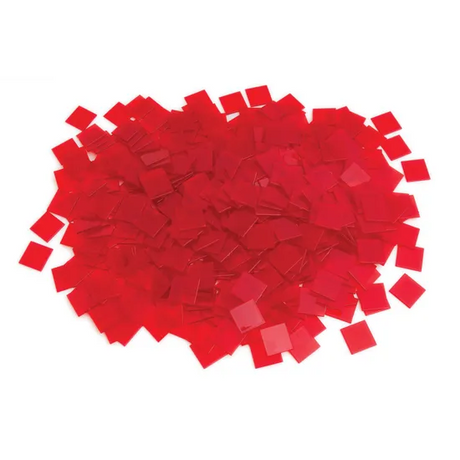 Teachables Translucent Square Counters - 2.5cm Red, 1000 Pieces - Modern Teaching Aids NZ
