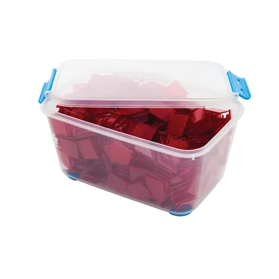 Teachables Translucent Square Counters - 2.5cm Red, 1000 Pieces - Modern Teaching Aids NZ