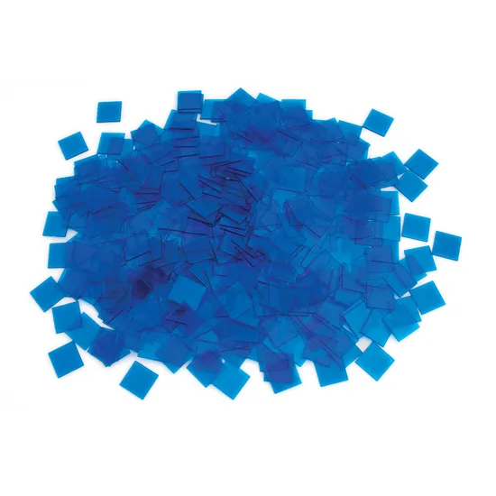 Teachables Translucent Square Counters - 2.5cm Blue, 1000 Pieces - Modern Teaching Aids NZ