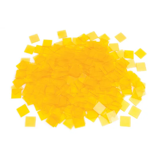 Teachables Translucent Square Counters - 2.5cm Yellow, 1000 Pieces - Modern Teaching Aids NZ