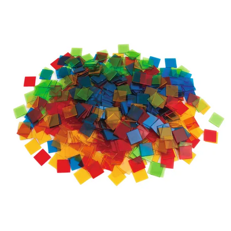 Teachables Translucent Square Counters - 4 Colours, 1000 Pieces - Modern Teaching Aids NZ