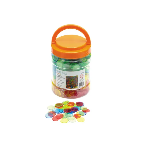 Teachables Translucent Round Counters - 19mm, 1000 Pieces - Modern Teaching Aids NZ