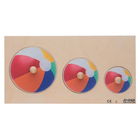 Beach Ball Size Sorting Knob Puzzle 3 Pieces - Modern Teaching Aids NZ