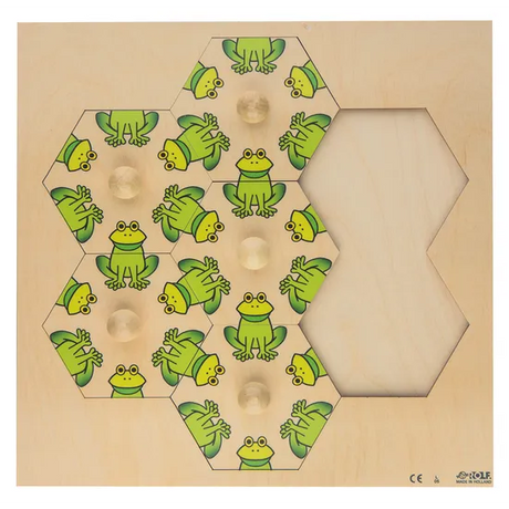 Rolf Knob Puzzle - Frog 7 pcs - Modern Teaching Aids NZ