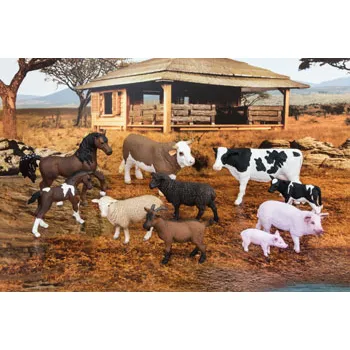 Schleich - Farm Animals, Set of 10 - Modern Teaching Aids NZ