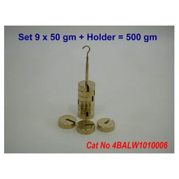 Slotted Weight Set of 9 x 50g with 50g Carrier - Modern Teaching Aids NZ