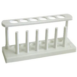 Test Tube Rack - Poly - 6 Holes 6 Pegs - 25mm - Modern Teaching Aids NZ