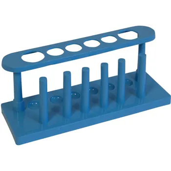 Test Tube Rack - Poly - 6 Holes 6 Pegs - 25mm - Modern Teaching Aids NZ