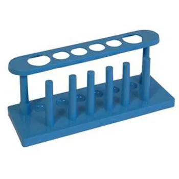 Test Tube Rack - Poly - 6 Holes 6 Pegs - 25mm - Modern Teaching Aids NZ