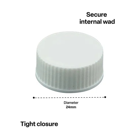 Cap Wadded White 24mm 400 for Dropping Bottles - Modern Teaching Aids NZ