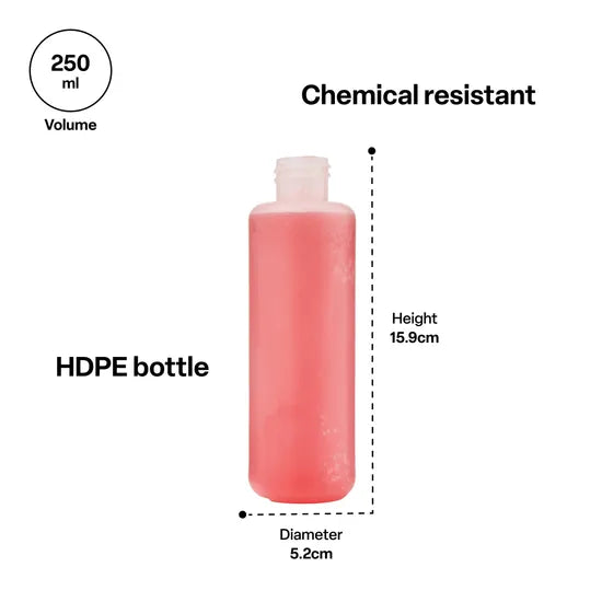 Bottle Natural HDPE 28mm 410 wo Cap 250ml - Modern Teaching Aids NZ