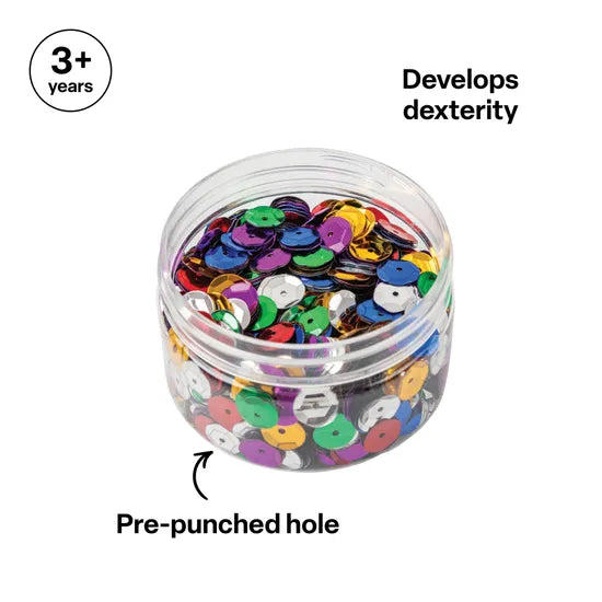 Embossed Sequins 8 mm - 50g - Modern Teaching Aids NZ