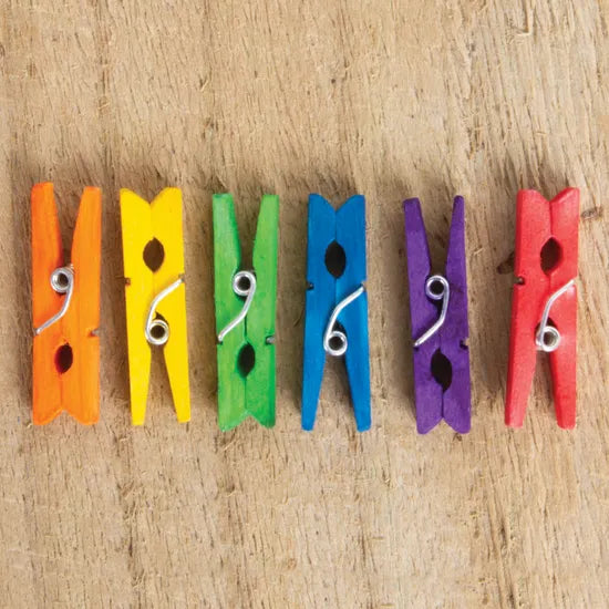 Coloured Tiny Pegs 30mm - Pack of 48 - Modern Teaching Aids NZ