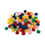 Pom Poms Assorted Colours 25mm - Pack of 100 - Modern Teaching Aids NZ