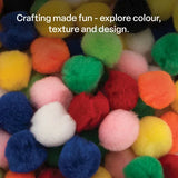 Pom Poms Assorted Colours 25mm - Pack of 100 - Modern Teaching Aids NZ