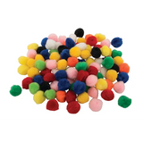 Pom Poms Assorted Colours 25mm - Pack of 100 - Modern Teaching Aids NZ