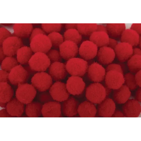 Pom Poms Red  7mm - Pack of 100 - Modern Teaching Aids NZ