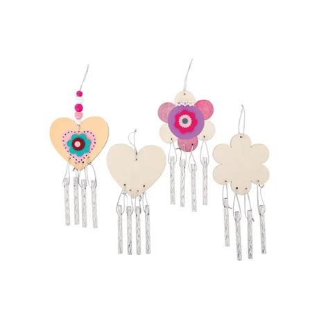 Flower & Heart Wind Chimes - Pack of 10 - Modern Teaching Aids NZ