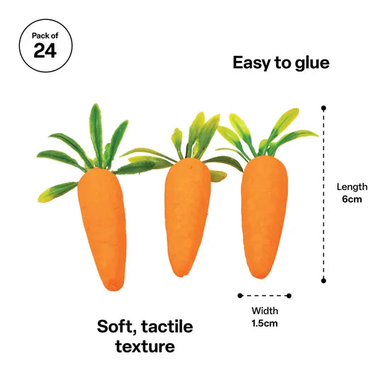 Mini Craft Carrots - Pack of 24 - Modern Teaching Aids NZ