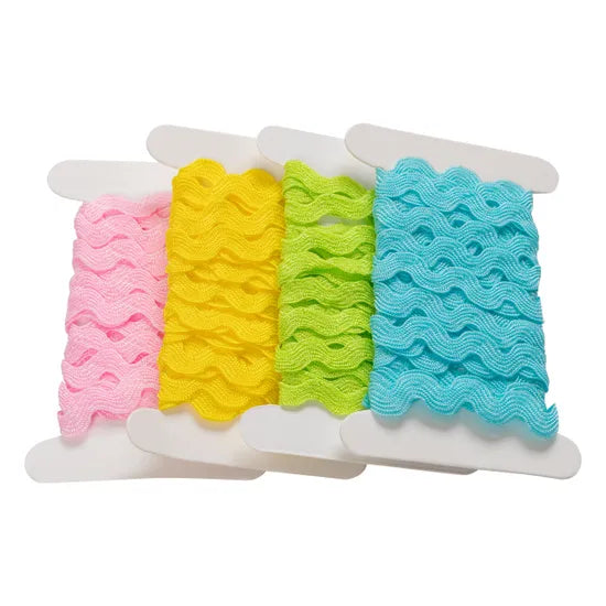 Pastel Ric Rac Ribbon 2 m - Pack of 4 - Modern Teaching Aids NZ