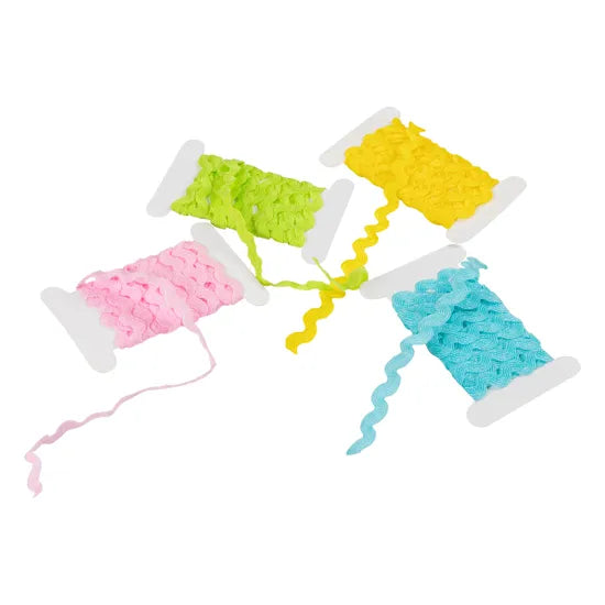 Pastel Ric Rac Ribbon 2 m - Pack of 4 - Modern Teaching Aids NZ