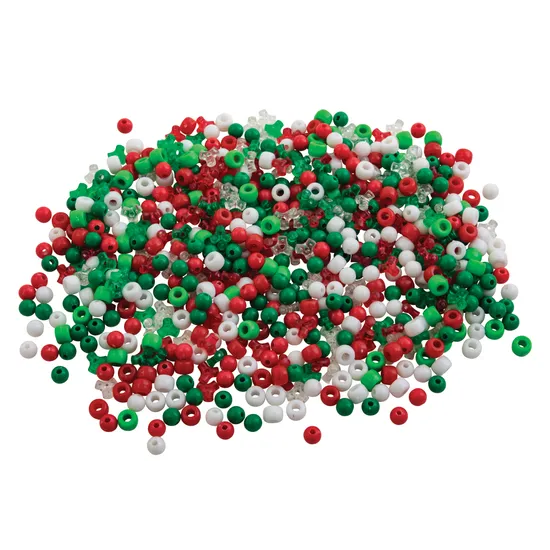 Christmas Beads 150 g - Assorted - Modern Teaching Aids NZ