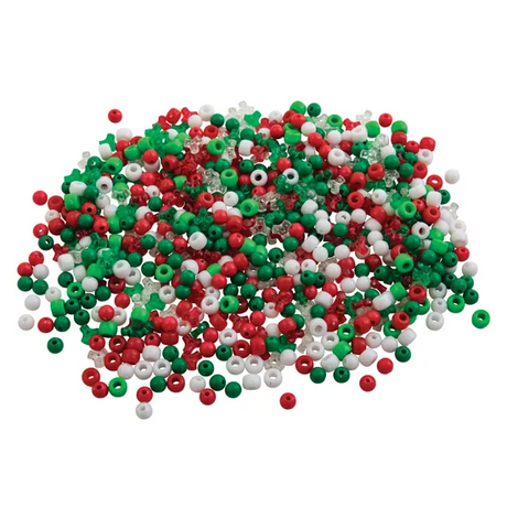 Christmas Beads 150 g - Assorted - Modern Teaching Aids NZ